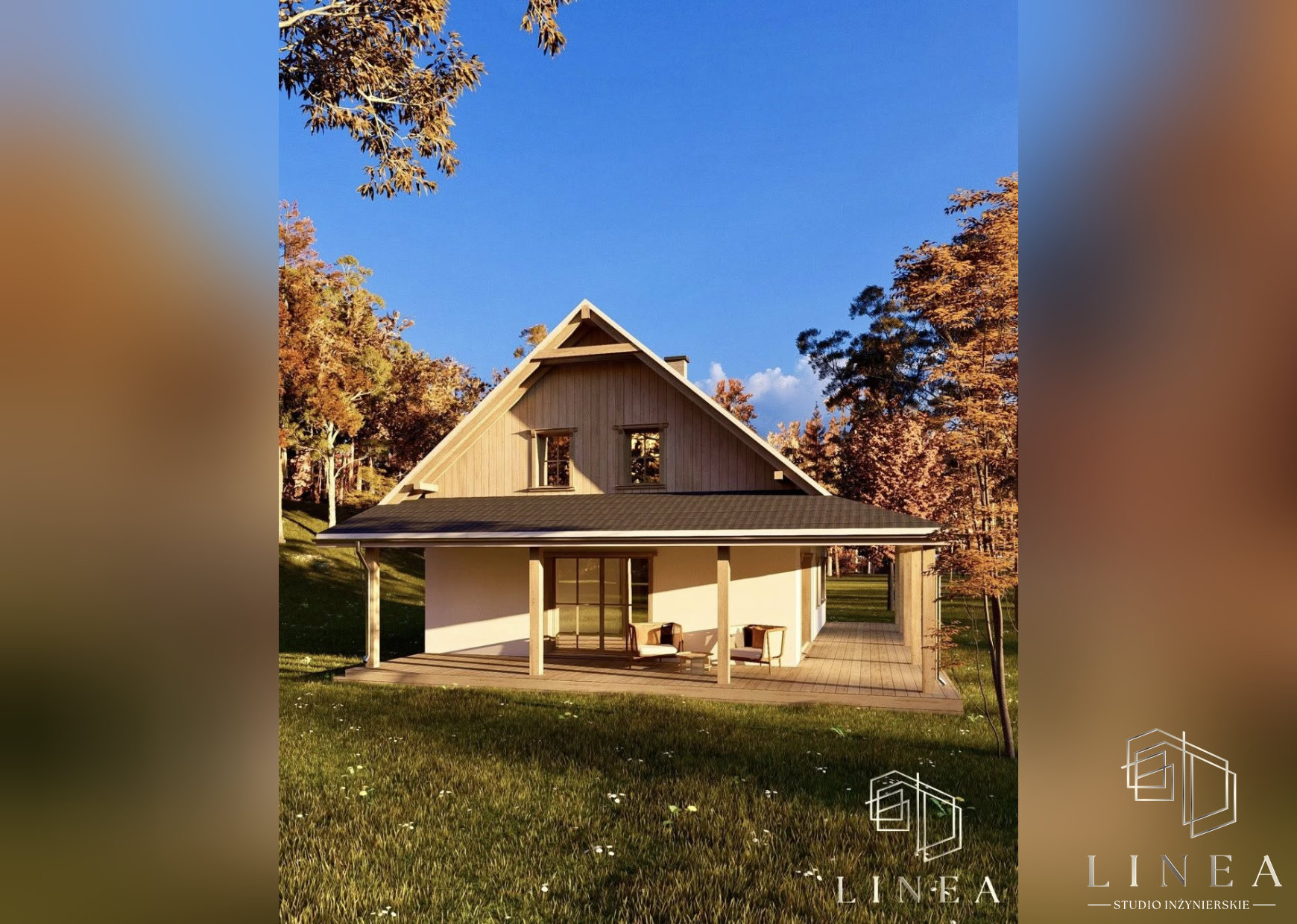 Budynek mieszkalny jednorodzinny „Drewniana Przestrzeń” w Okoninach Nadjeziornych