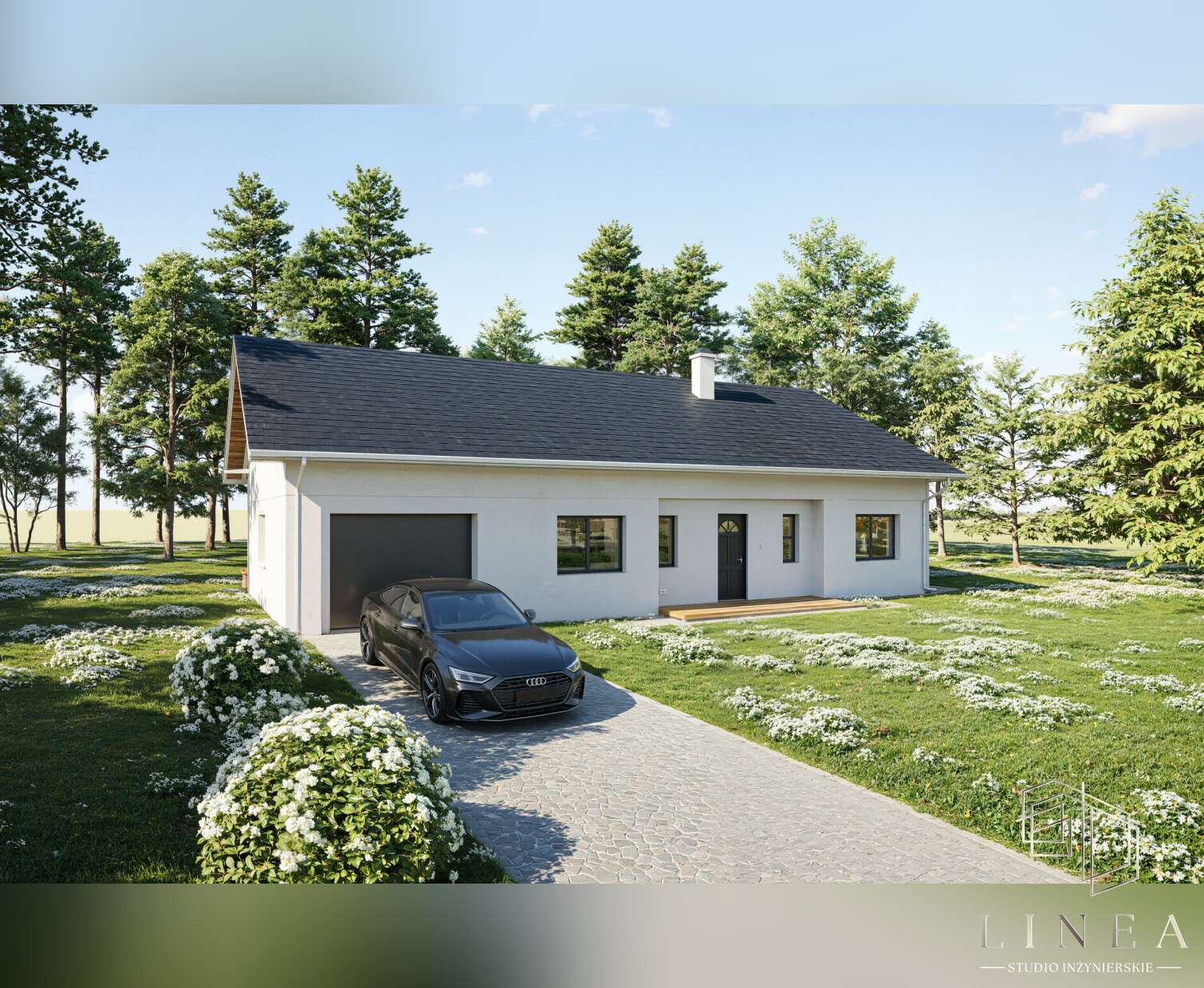 Budynek mieszkalny jednorodzinny „Klasyk” w Okoninach Nadjeziornych